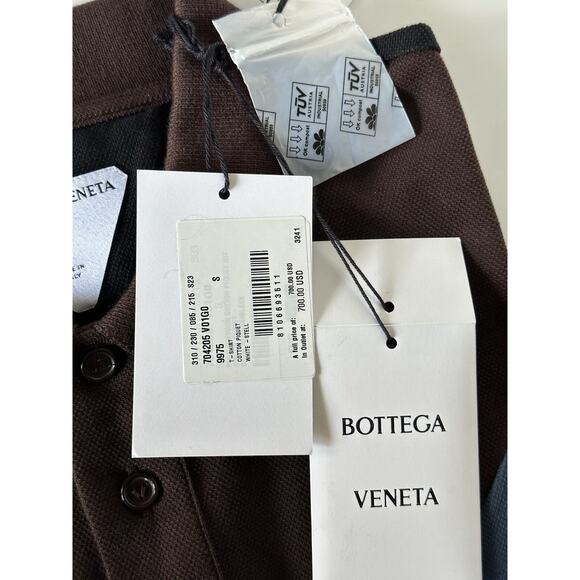 NWT $700 Bottega Veneta Cotton Piquet Polo Multicolor Shirt S (Oversized) 704205 - Picture 10 of 10
